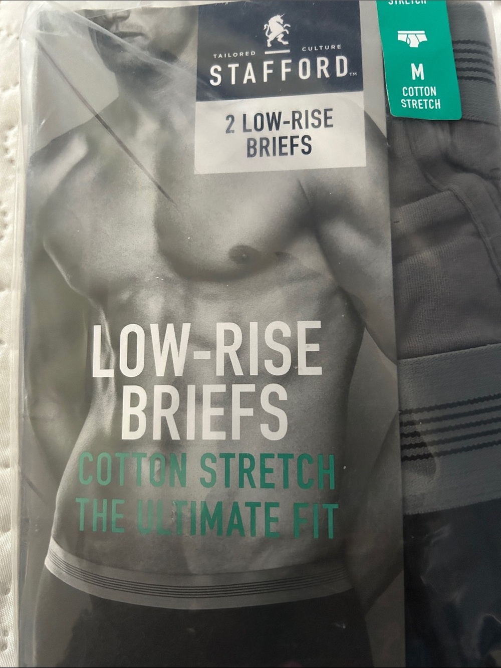 NWT Stafford Men's Low-Rise Briefs - SZ M (2 Pack) - Picture 3 of 4
